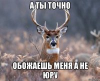 а ты точно обожаешь меня а не юру