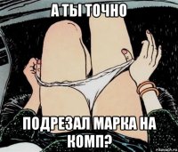 а ты точно подрезал марка на комп?