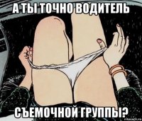 а ты точно водитель съемочной группы?