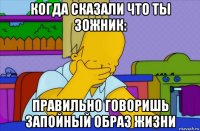 когда сказали что ты зожник: правильно говоришь запойный образ жизни