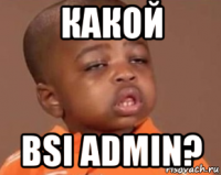 какой bsi admin?