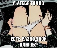 а у тебя точно есть разводной ключь?