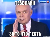 тебе лайк за то что т есть