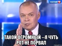  такой огромный --я чуть рот не порвал