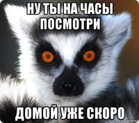 ну ты на часы посмотри домой уже скоро