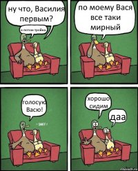 ну что, Василия первым? а потом тройка... по моему Вася все таки мирный голосую Васю! хорошо сидим даа