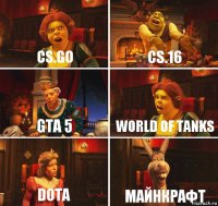 CS.GO CS.16 GTA 5 World of tanks Dota Майнкрафт