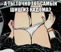 а ты точно тот самый шиш из кадома? 