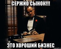 сержио сынок!!! это хороший бизнес