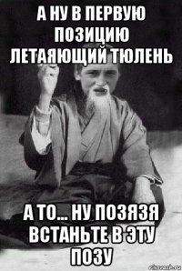 а ну в первую позицию летаяющий тюлень а то... ну позязя встаньте в эту позу