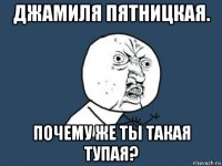 джамиля пятницкая. почему же ты такая тупая?