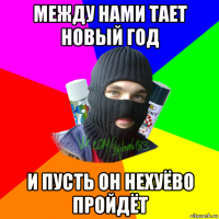 между нами тает новый год и пусть он нехуёво пройдёт