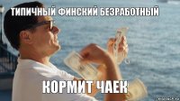 Типичный финский безработный Кормит чаек