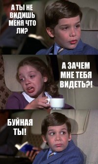 А ТЫ НЕ ВИДИШЬ МЕНЯ ЧТО ЛИ? А ЗАЧЕМ МНЕ ТЕБЯ ВИДЕТЬ?! БУЙНАЯ ТЫ!