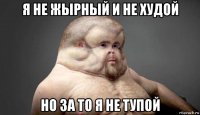 я не жырный и не худой но за то я не тупой