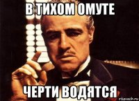 в тихом омуте черти водятся