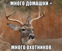 много домашки = много охотников