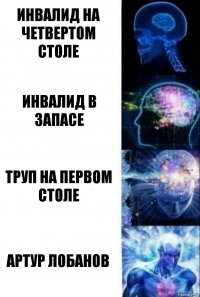 Инвалид на четвертом столе Инвалид в запасе Труп на первом столе Артур Лобанов