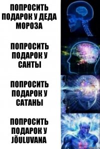 Попросить подарок у деда мороза Попросить подарок у Санты Попросить подарок у Сатаны Попросить подарок у Jõuluvana