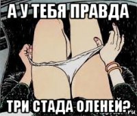 а у тебя правда три стада оленей?