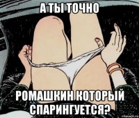 а ты точно ромашкин который спарингуется?