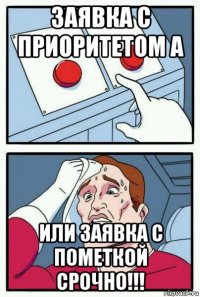 заявка с приоритетом а или заявка с пометкой срочно!!!