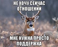 не хочу сейчас отношений мне нужна просто поддержка