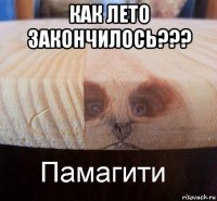 как лето закончилось??? 