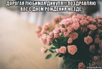 дорогая любимая динуля!!! поздравляю вас с днем рождения жезде. 