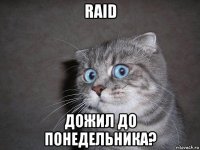 raid дожил до понедельника?