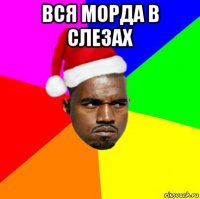 вся морда в слезах 