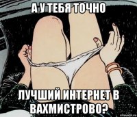 а у тебя точно лучший интернет в вахмистрово?