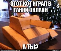 этот кот играл в танки онлайн а ты?