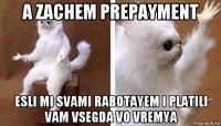 a zachem prepayment esli mi svami rabotayem i platili vam vsegda vo vremya