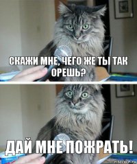 Скажи мне, чего же ты так орешь? Дай мне пожрать!