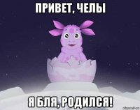 привет, челы я бля, родился!