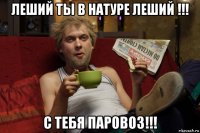 леший ты в натуре леший !!! с тебя паровоз!!!