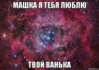 машка я тебя люблю твой ванька