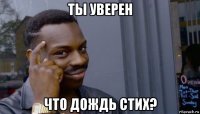 ты уверен что дождь стих?