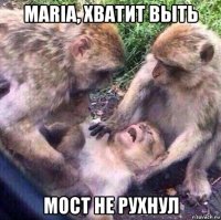 maria, хватит выть мост не рухнул