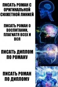 писать роман с оригинальной сюжетной линией писать роман о воспитании, плагиатя всех и вся писать диплом по роману писать роман по диплому