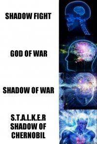 Shadow fight God of war Shadow of war S.T.A.L.K.E.R
Shadow of chernobil