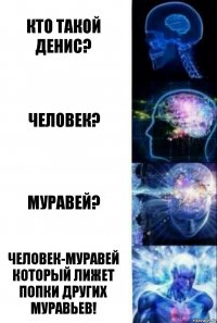 Кто такой Денис? Человек? Муравей? Человек-муравей который лижет попки других муравьев!