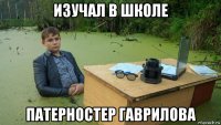 изучал в школе патерностер гаврилова