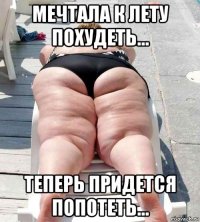 мечтала к лету похудеть... теперь придется попотеть...