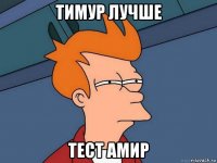 тимур лучше тест амир