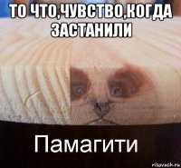 то что,чувство,когда застанили 