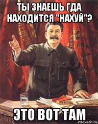 ты знаешь гда находится "нахуй"? это вот там