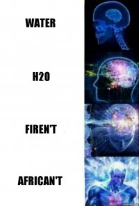 Water H2O Firen't African't