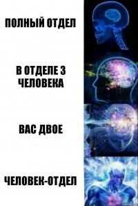 Полный отдел в отделе 3 человека вас двое человек-отдел